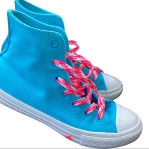Vibrant Blue & Pink Converse All-Star Sneakers